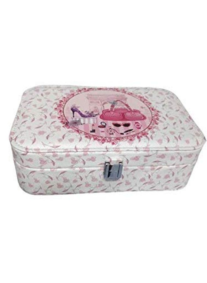NANIAAY Small Travel Jewelry Box Mini Organizer – Portable Display Storage Case for Rings, Earrings & Necklaces with Velvet Lining, Multi Color (22x15x7 cm) - Image 1