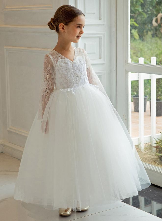 Take Two All Lace Long Sleeve A-Line Dress - Image 1
