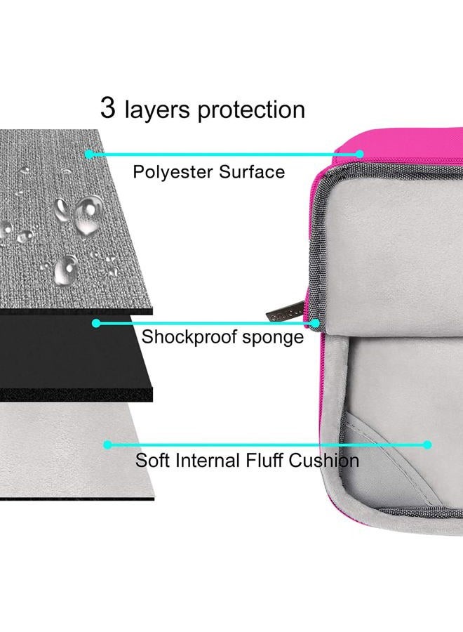 Mosiso Compatible with MacBook Air 13 inch Case 2024 2023 2022 M3 A3113 M2 A2681, Plastic Hard Shell&Sleeve Bag&Keyboard Skin&Webcam Cover&Screen Film for MacBook Air 13.6 inch Case, Bright Rose - Image 4
