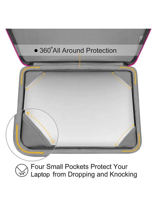 Mosiso Compatible with MacBook Air 13 inch Case 2024 2023 2022 M3 A3113 M2 A2681, Plastic Hard Shell&Sleeve Bag&Keyboard Skin&Webcam Cover&Screen Film for MacBook Air 13.6 inch Case, Bright Rose - Image 5
