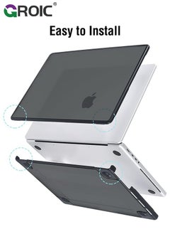 GROIC Black MacBook Pro 16 inch Case, Heavy Duty Hard Shell Protective Cover 2024-2021 Model M3 A2991 A2780 A2485 M2 M1 with Touch ID, Anti-Cracking and Anti-Fingerprint Hard Shell Case with Keyboard Cover  - Image 3