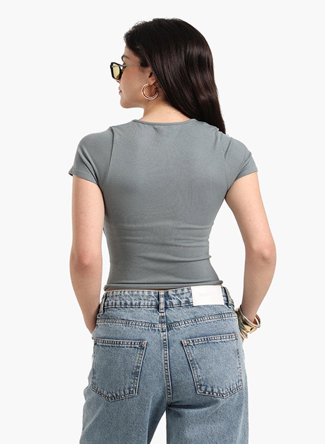 Carina Ribbed Corset Top - Image 4