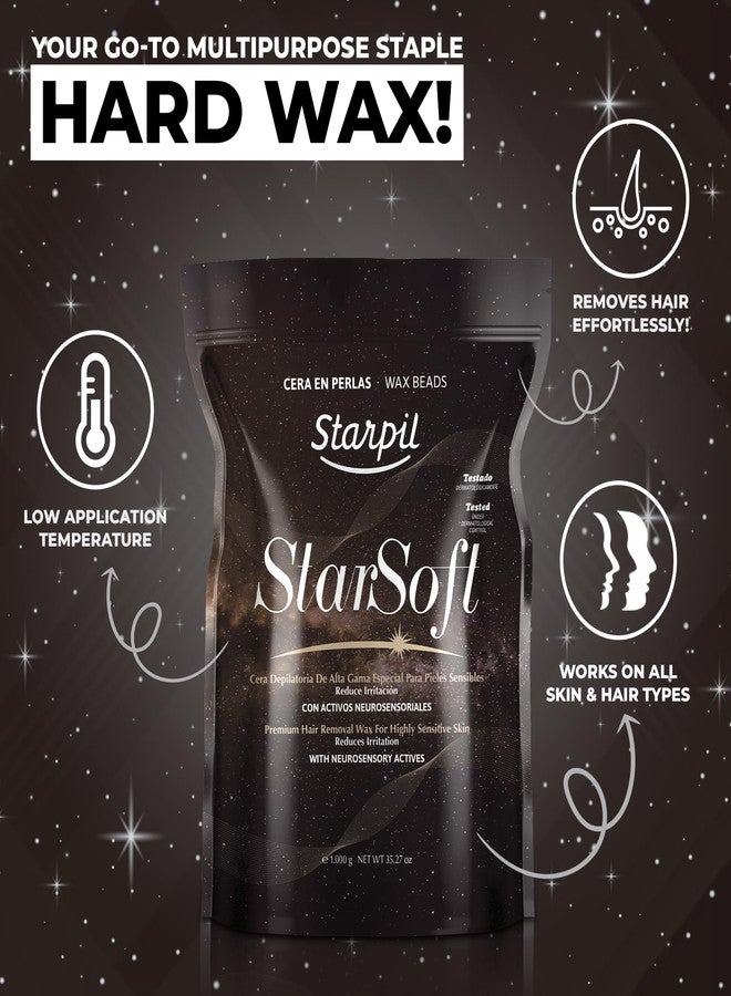 Starpil شمع ستار بيل 1000 جرام - كيس حبيبات شمع ستار سوفت الصلب 2.2 رطل. شمع إزالة الشعر الاحترافي لخبراء التجميل. حبيبات الشمع للبشرة الحساسة. - Image 5