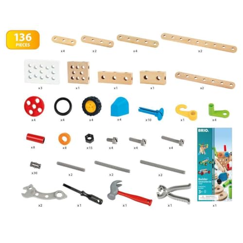 BRIO Builder 34587 Construction Set - 136-Piece STEM Toy with Wood and Plastic for Kids | Enhances Creative Skills | Safety Tested | Age 3 and Up - Image 5
