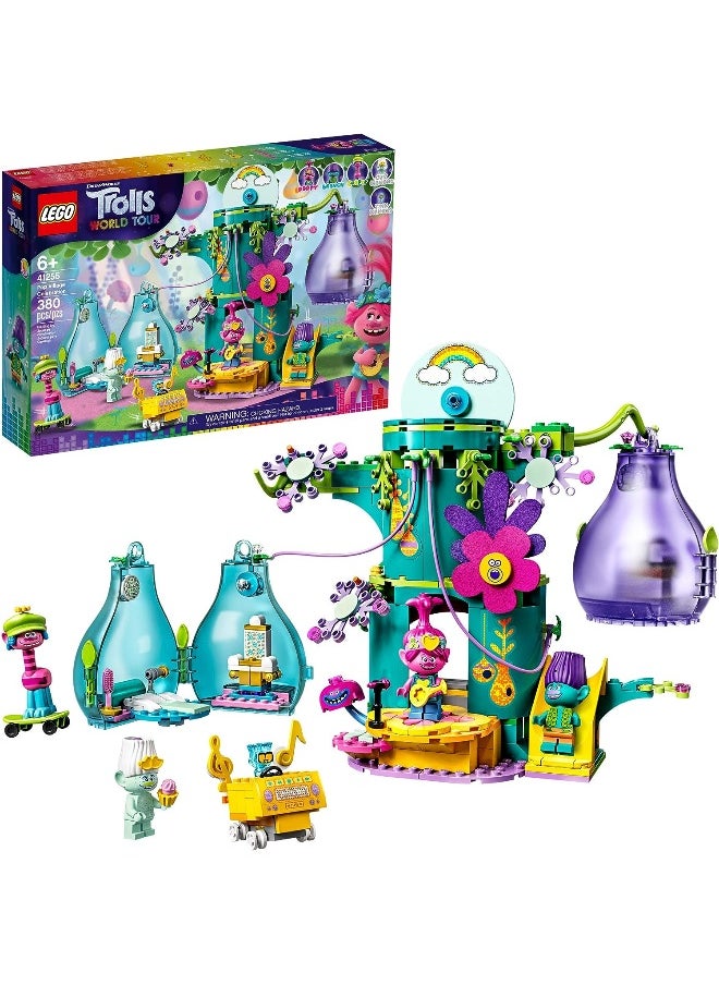 LEGO LEGO Trolls World Tour Pop Village Celebration 41255 Trolls Tree House Building Kit for Kids (380 Pieces)  - Image 1