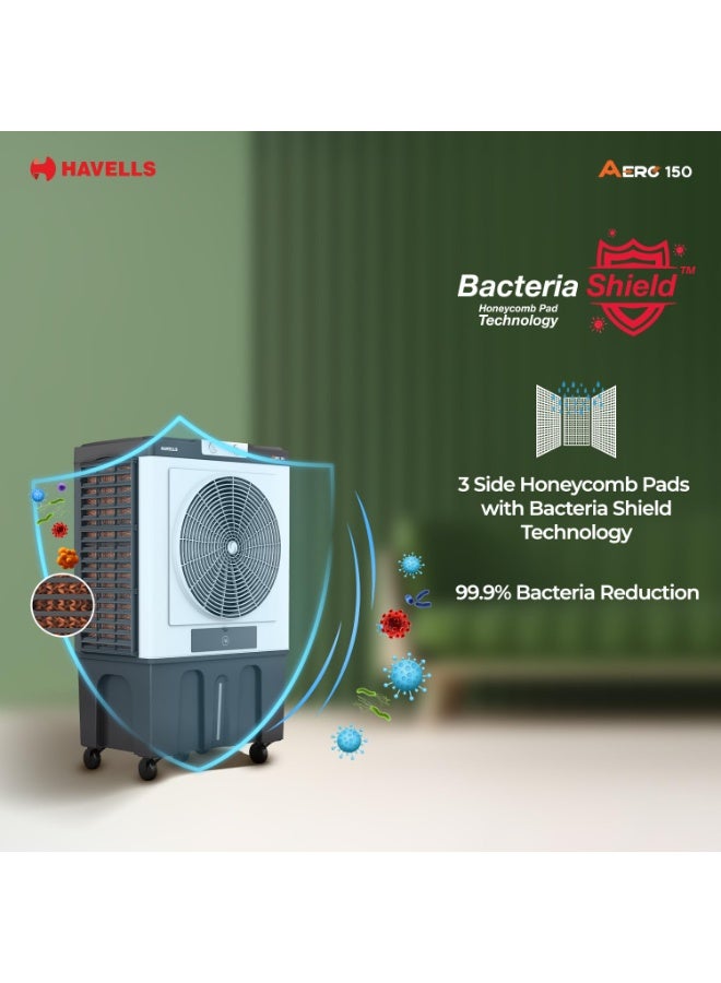 Havells Havells Aero 150 L Desert Air Cooler (GHRACDWE3451) – 22″ Metal Blade Fan, Auto-Fill, XXL Ice Chamber, Bacteria‑Shield Honeycomb Pads  - Image 3