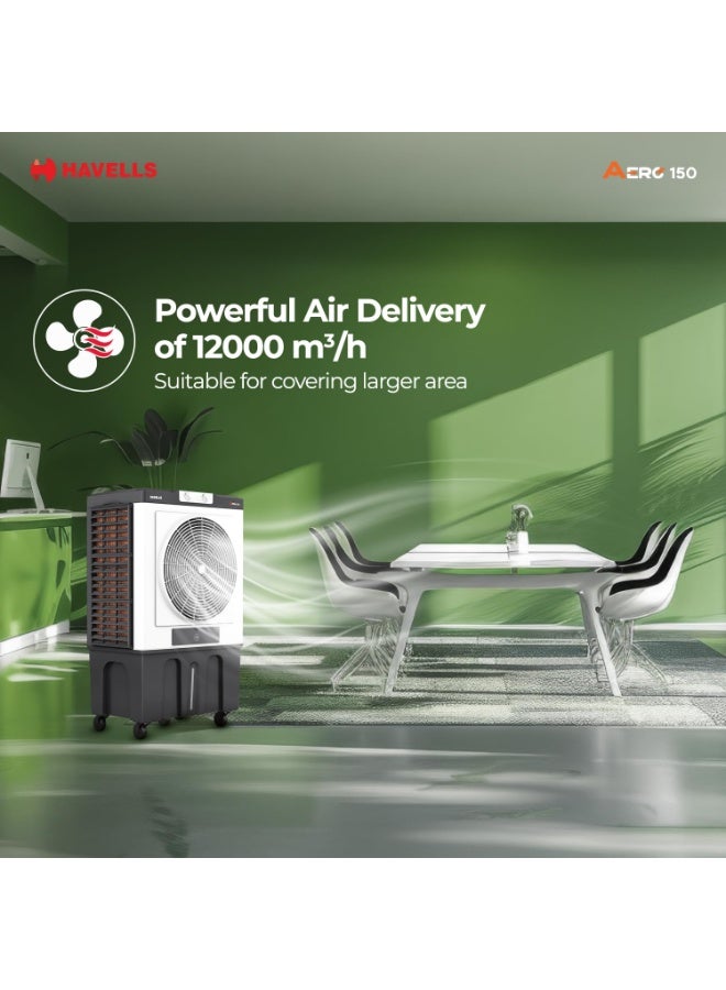 Havells Havells Aero 150 L Desert Air Cooler (GHRACDWE3451) – 22″ Metal Blade Fan, Auto-Fill, XXL Ice Chamber, Bacteria‑Shield Honeycomb Pads  - Image 2