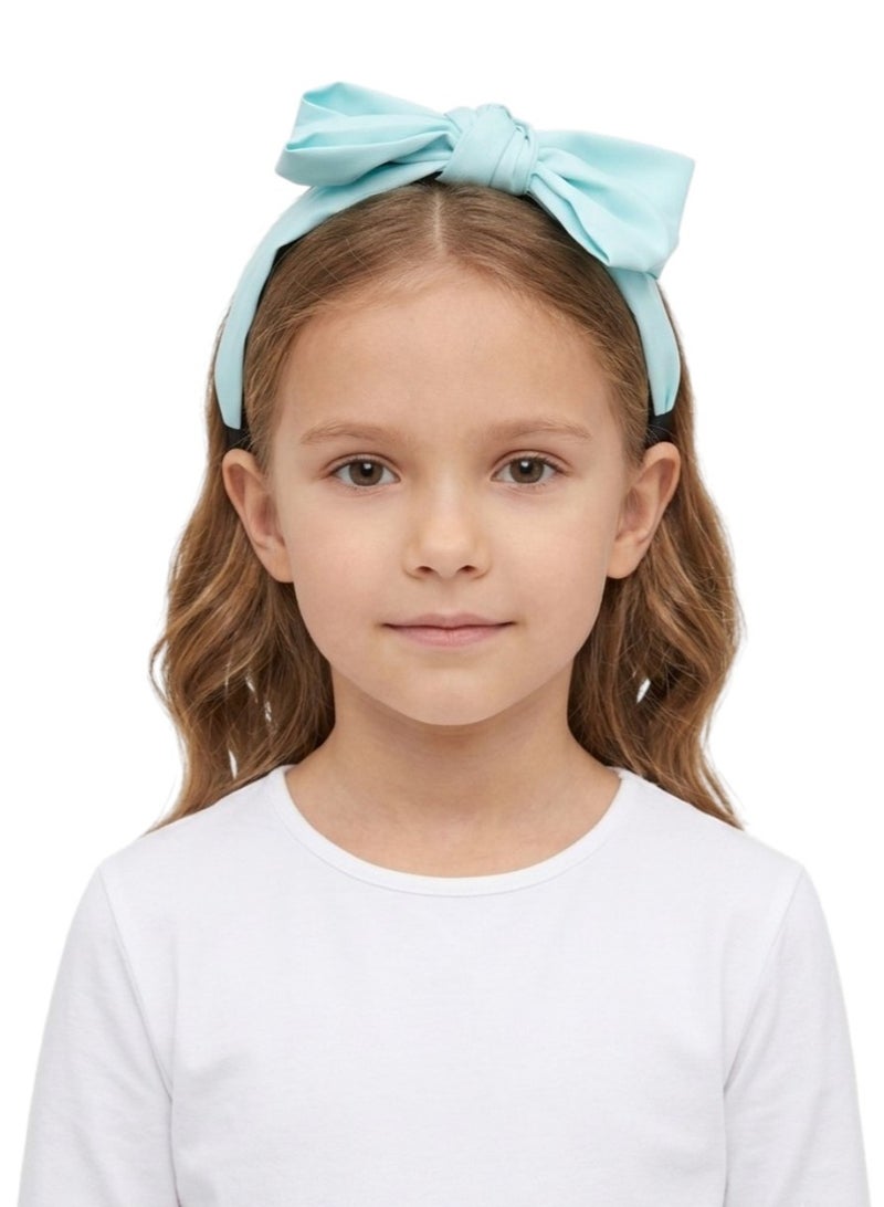 Bidani Top-knot headband - Aqua Blue - Image 1