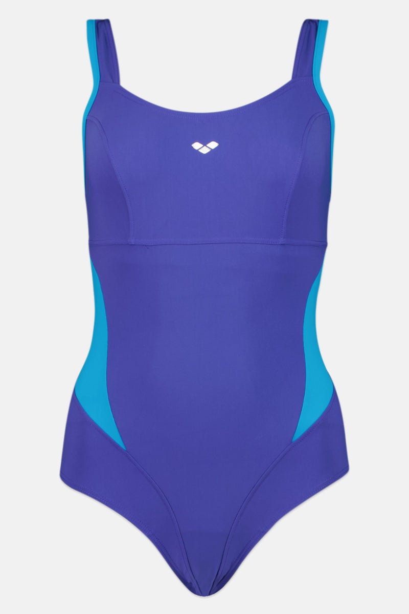 arena Women Brand Logo Makimurax One Piece Swimsuit, Navy - Image 1