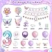 KISPATTI 3rd Birthday Decorations for Girls Threenager Birthdays Party Decoration Butterfly Birthdays Decorations Happy Bday Banner Pink and Purple Balloons 3 Year Old Birthday Decoration Girls - Image 4