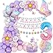 KISPATTI 3rd Birthday Decorations for Girls Threenager Birthdays Party Decoration Butterfly Birthdays Decorations Happy Bday Banner Pink and Purple Balloons 3 Year Old Birthday Decoration Girls - Image 2