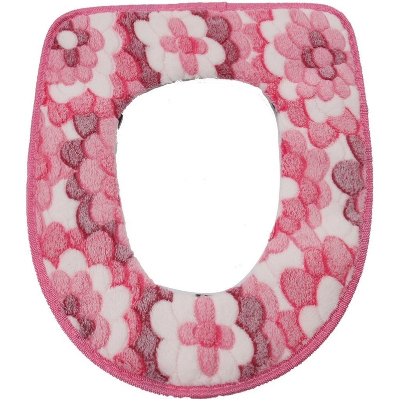 Vanki Winter Warm Toilet Seat Cover Red Flower1pcs - Image 5
