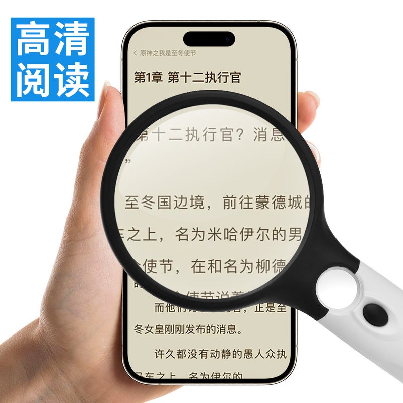 Portable 3LED Dual Lens Glass Magnifier 10x - Image 4