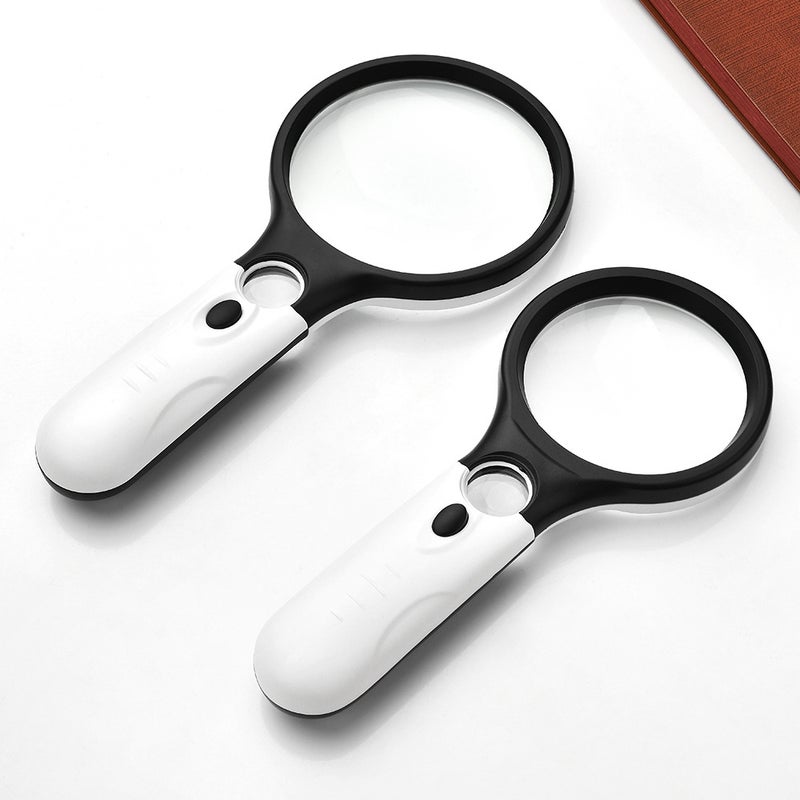 Portable 3LED Dual Lens Glass Magnifier 10x - Image 2