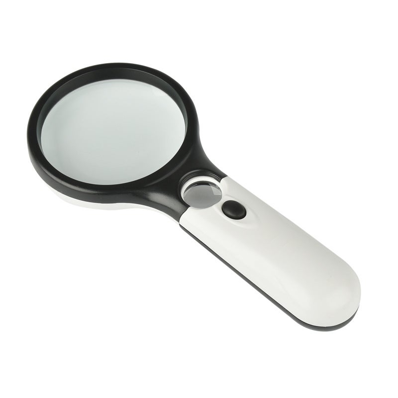 Portable 3LED Dual Lens Glass Magnifier 10x - Image 1