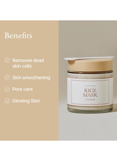 I'M FROM Rice Mask Gentle Exfoliating Wash Off Facial Mask for Dull, Rough Skin, Pore Clearing, Remove Dead Skin Cells, Uneven Skin Tone, Smooth Skin, Moiustirinzg, Radiant 110G  - Image 5