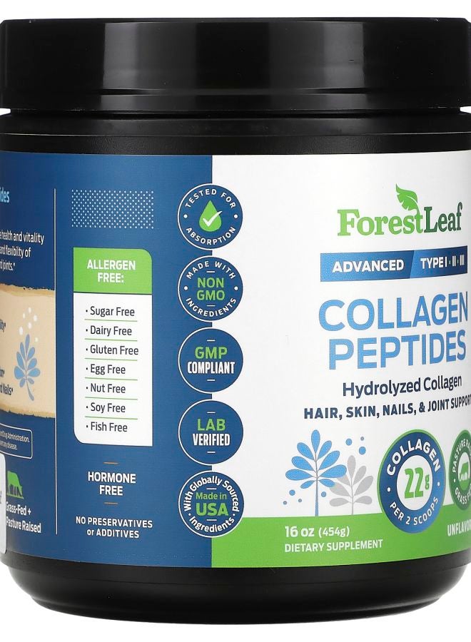 ForestLeaf ببتيدات الكولاجين بدون نكهة 16 أونصة (454 جرام) - Image 2