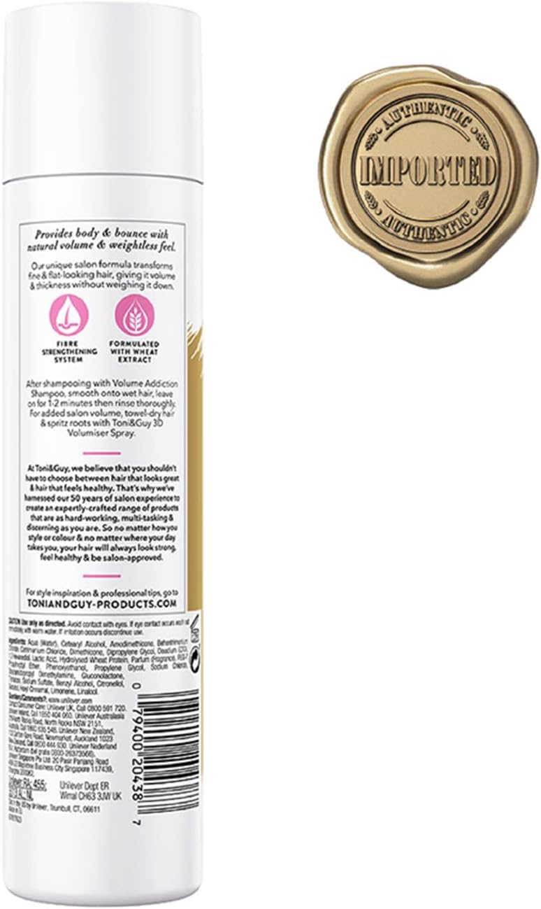 Toni & Guy Volume Addiction Volumizing Conditioner For Fine Flat Hair And Bounce To Thin Hair 250Ml - Image 2