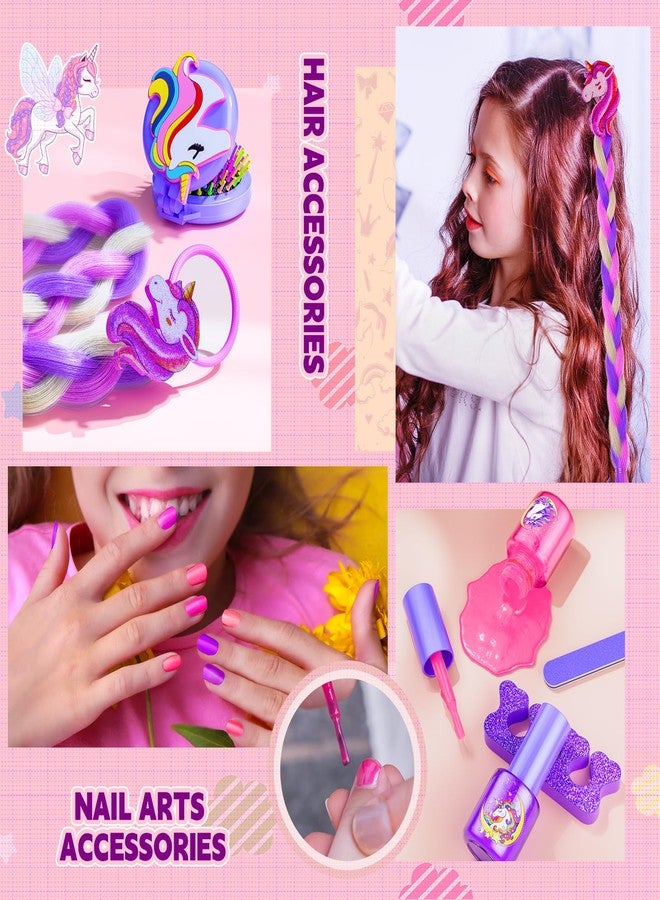 Beayuck Kids Makeup Kit for Girl - Girls Makeup Kit Toys with Flying Horse Storage Case, Kids Play Makeup Set for Christmas Birthday Gift 3-12 Years Old - Image 5