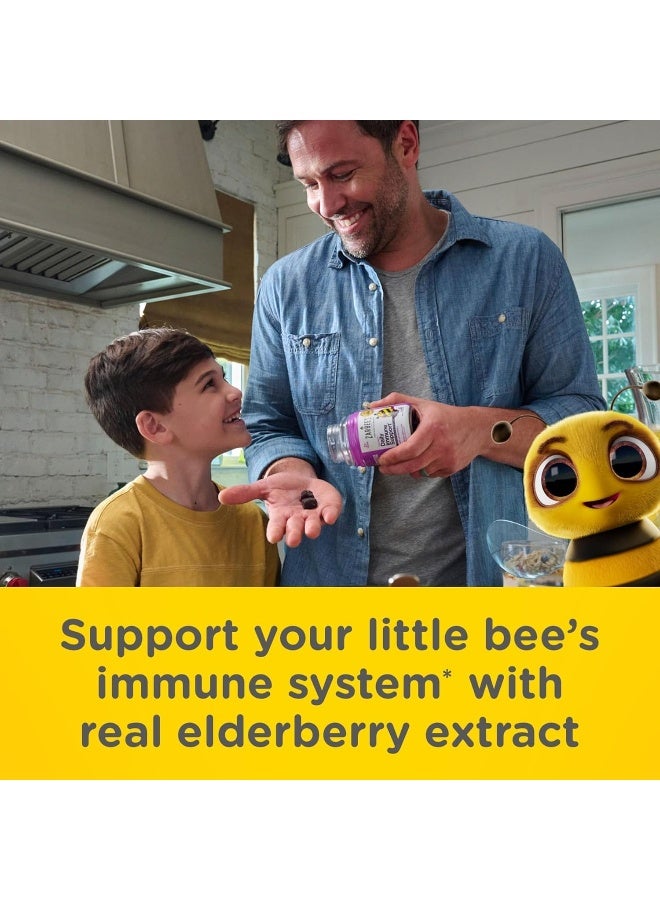 Zarbee's Zarbee's Elderberry Gummies for Kids with Vitamin C; Zinc & Elderberry; Daily Children's Immune Support Vitamins Gummy for Children Ages 2 and Up; Natural Berry Flavor; 42 Count  - Image 5