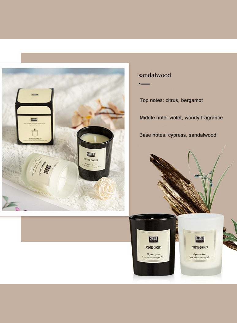 كاندل عبوة من 2 شمعة معطرة كريستال أسود/أبيض - Image 3