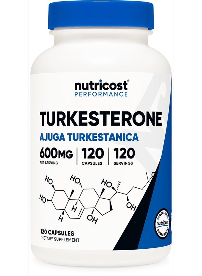 Nutricost مكمل غذائي تركيسترون 600 ملغ، 120 كبسولة - نباتي، غير معدّل وراثيًا وخالي من الغلوتين - Image 1
