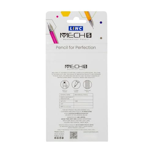 Linc 0.5mm Mech5 Mechanical Pencil, Multicolor Body (Pack of 10) - Image 5
