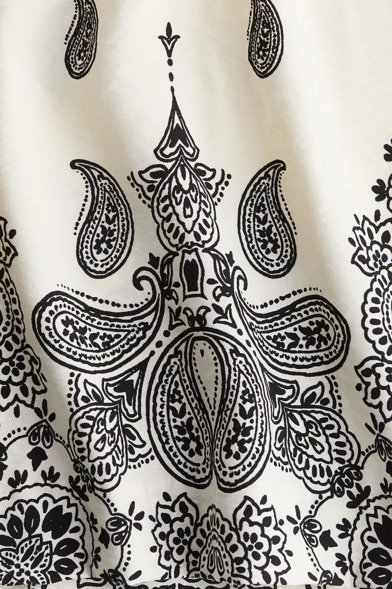 اتش اند ام بنطلون من التويل المنقوش