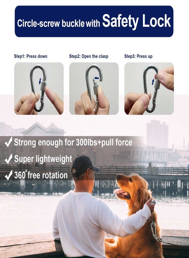 WATFOON 75Ft Dog Tie Out Cable, Dog Leads for Small to Large Pets Up to 300 Pounds, 5mm Heavy Duty 1000lbs Break Strength Galvanized Braided Steel Pet Outdoor Leash Cable - Image 5