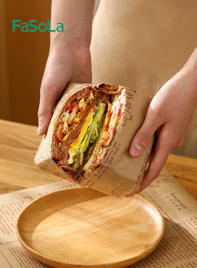 Fasola Air Fryer Special Paper Sandwich Wrapping Silicone Greaseproof Paper Cooking Baking Tinfoil Blotting Paper - Image 2