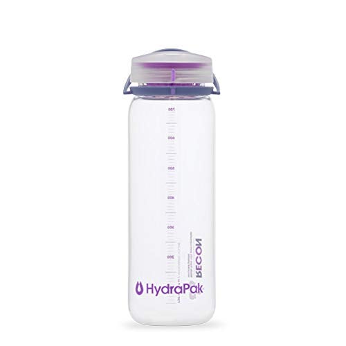 Hydrapak Recon - 50% Recycled Plastic Water Bottle  Eco Friendly & BPA Free  Smooth Flow Twist Cap  Easy Carry (25 Oz  Clear/Iris & Violet) - Image 2