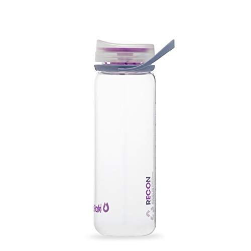 Hydrapak Recon - 50% Recycled Plastic Water Bottle  Eco Friendly & BPA Free  Smooth Flow Twist Cap  Easy Carry (25 Oz  Clear/Iris & Violet) - Image 3