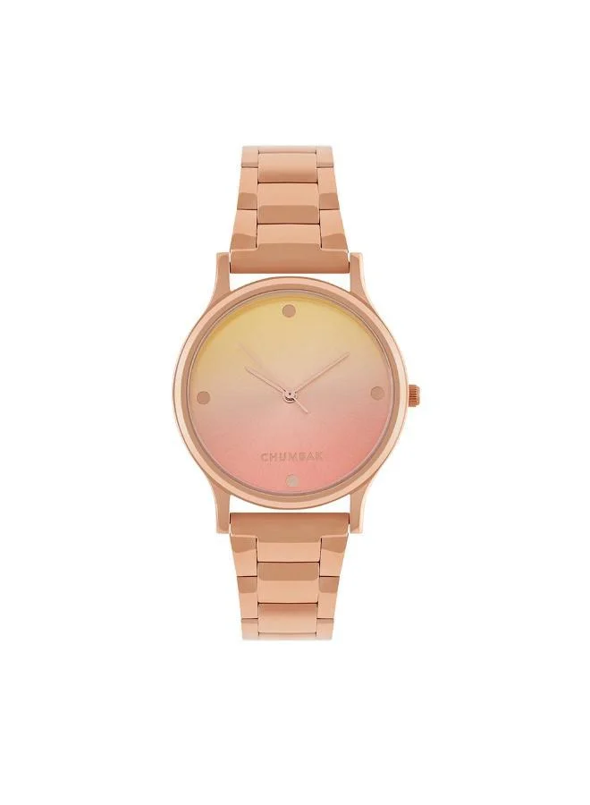TEAL BY CHUMBAK Analog Aztec Watch Rose Gold
