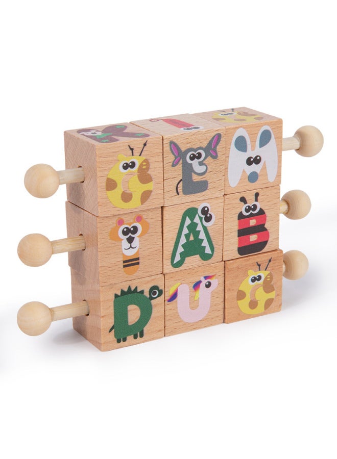 لعبة تهجئة الكلمات التعليمية للأطفال Cvc الإنجليزية التهجئة الطبيعية ألعاب التعليم المبكر لطلاب المدارس الابتدائية - اللون: BTR-لعبة تهجئة الكلمات في السيارة 0.5 كجم - Image 3