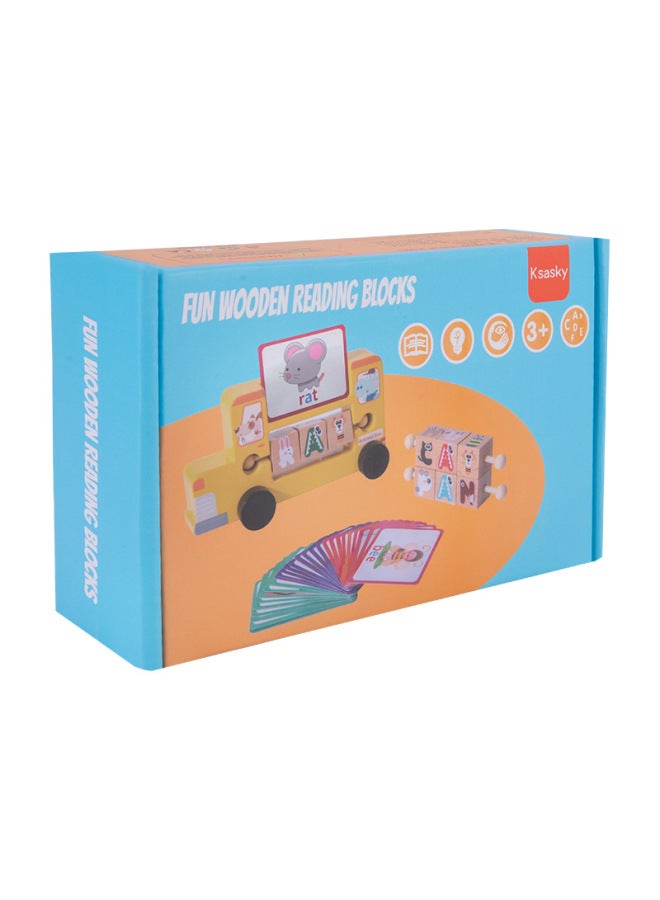 لعبة تهجئة الكلمات التعليمية للأطفال Cvc الإنجليزية التهجئة الطبيعية ألعاب التعليم المبكر لطلاب المدارس الابتدائية - اللون: BTR-لعبة تهجئة الكلمات في السيارة 0.5 كجم - Image 1