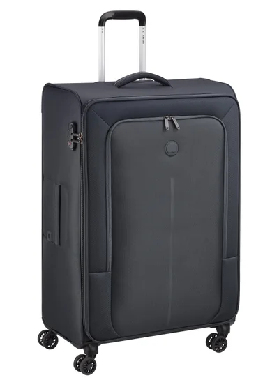 DELSEY Paris Caracas 82cm Softcase 4 Double Wheel Expandable Check-In Luggage Trolley Black