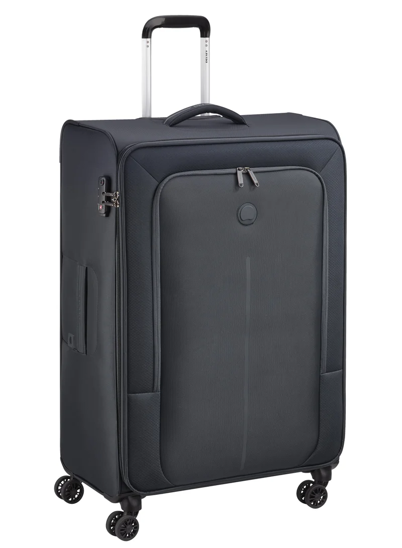DELSEY Paris Caracas 82cm Softcase 4 Double Wheel Expandable Check-In Luggage Trolley Black