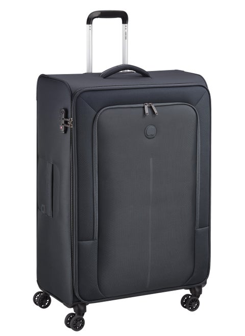 Caracas 82cm Softcase 4 Double Wheel Expandable Check-In Luggage Trolley Black