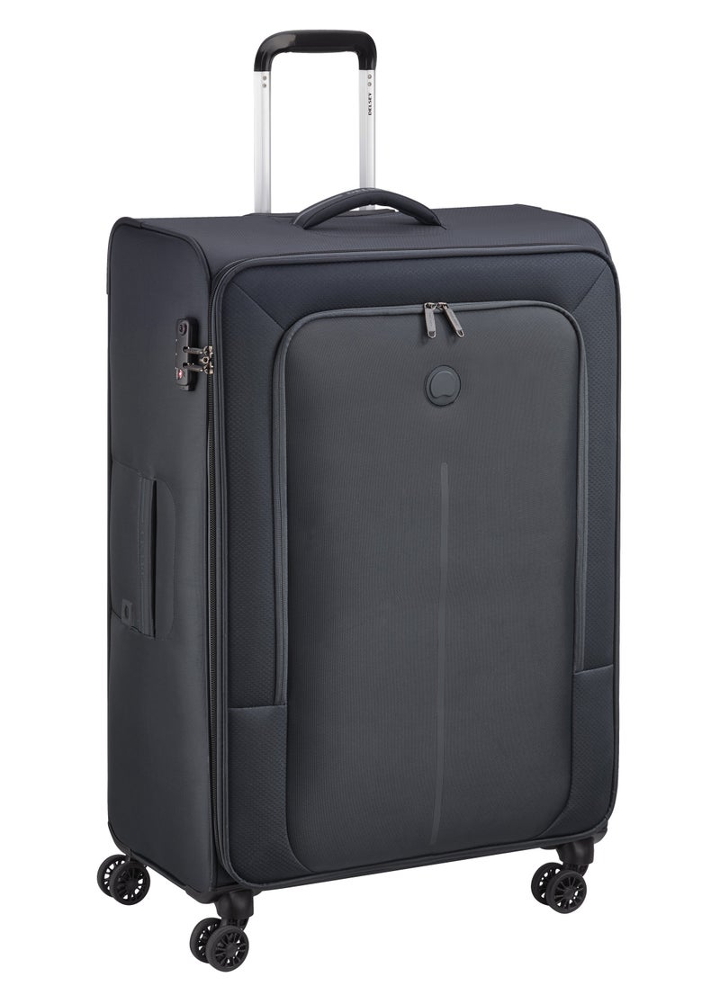 DELSEY Paris Caracas 82cm Softcase 4 Double Wheel Expandable Check-In Luggage Trolley Black 
