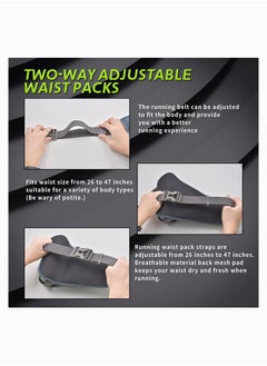 Generic Pack with Water Bottle Holder, for Women Men Running Waist Pack for Phone 6.5", Running Belt for Hiking Walking Workout Gym Runners  - Image 5