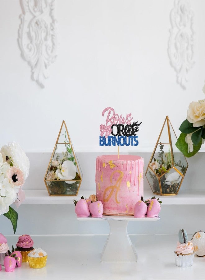 Helewilk Cake Topper/Bows or Burnouts Decoration, Gender Reveal Party Supply, Pink or Blue Sign, Cowgirl Birthday, Baby Shower, 1 Piece, Reusable - Image 4