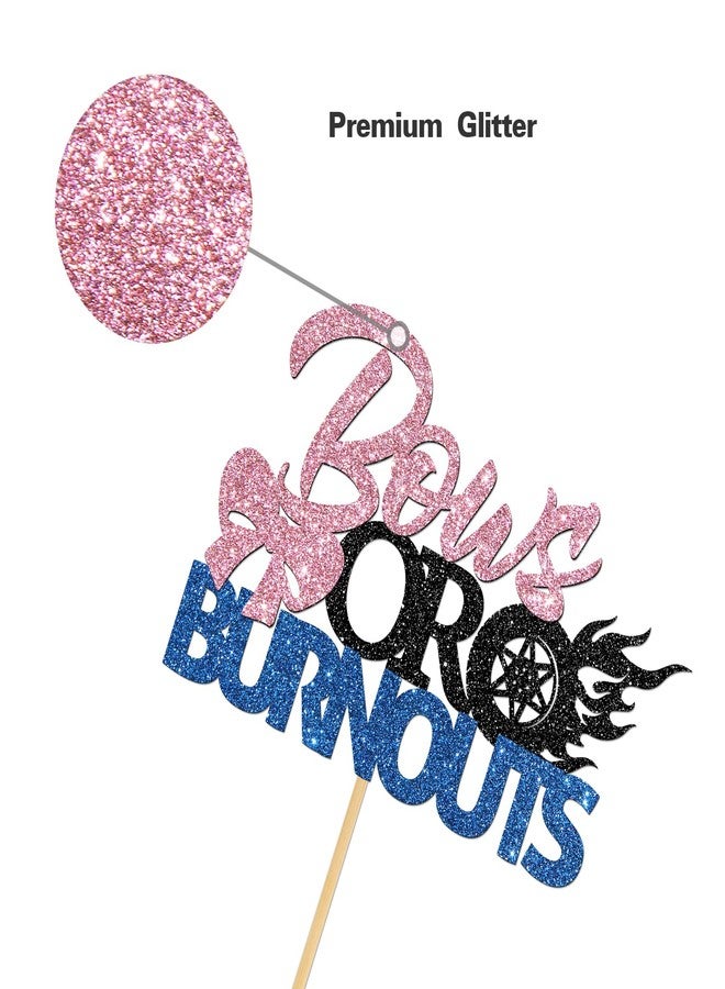 Helewilk Cake Topper/Bows or Burnouts Decoration, Gender Reveal Party Supply, Pink or Blue Sign, Cowgirl Birthday, Baby Shower, 1 Piece, Reusable - Image 2
