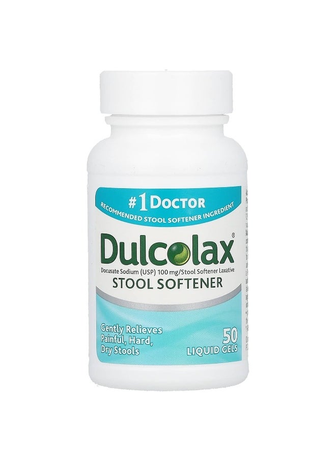 DULCOLAX - Dulcolax, Stool Softener, 50 Liquid Gels - Image 1