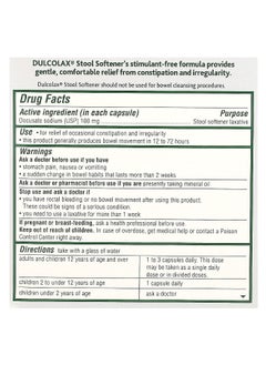 DULCOLAX Dulcolax, Stool Softener, 50 Liquid Gels  - Image 2