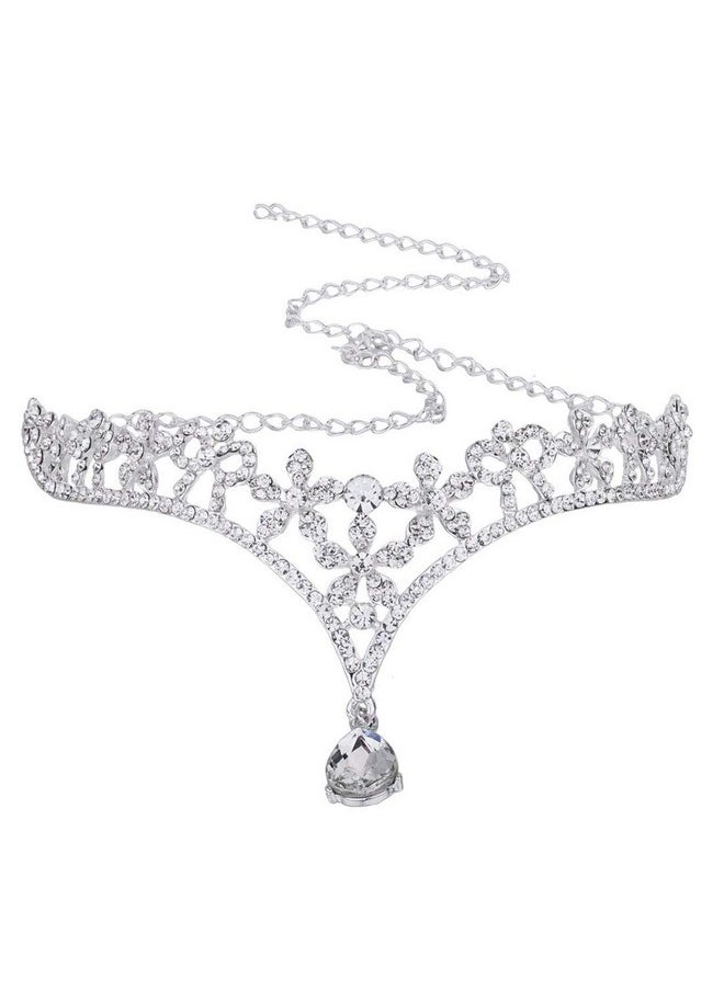 Suoirblss Luxury Bride Tassel Headdress Headband Hair Chain Jewelry Decoration Lady Women Rhinestone Wedding Hair Band  - Image 1