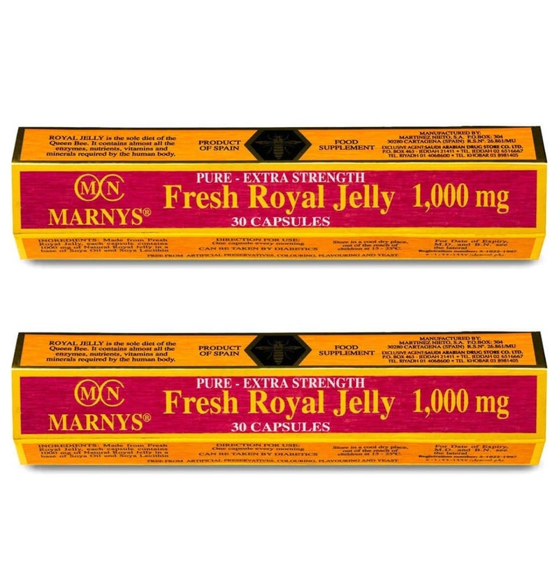 MARNYS Pack of 2 Marnys Royal Jelly 1000 mg 30 Capsules - Image 1