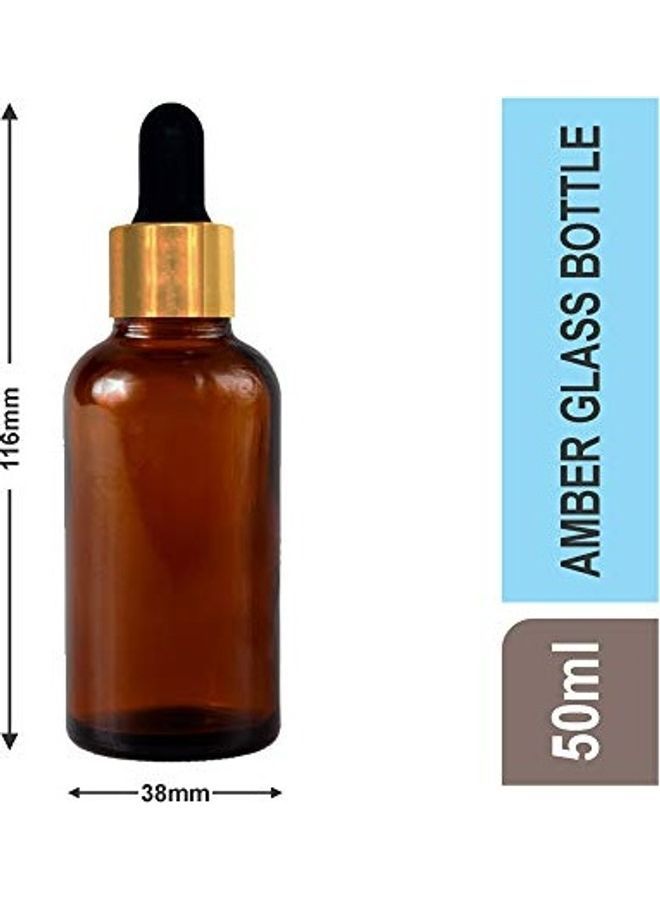 Loquat 6-Piece Amber Empty Bottle With Dropper Brown/Gold/Black - Image 2