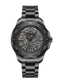 Kenneth Cole New York Kenneth Cole New York 44mm Automatic Men's Watch with Black Dial & Black Stainless Steel Bracelet  - Image 1