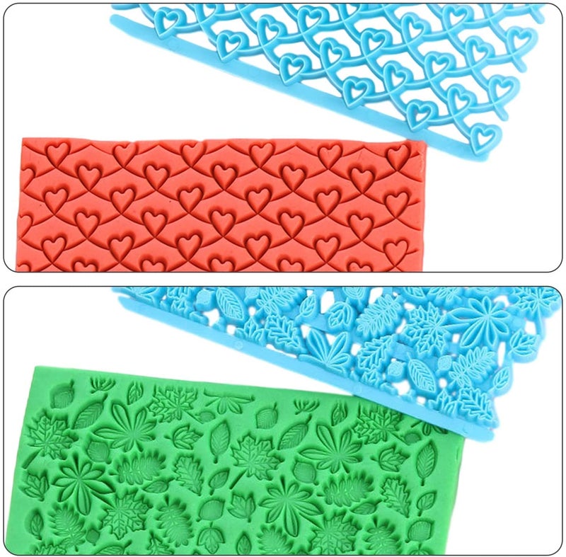 Jubilant Plastic Embossing Fondant Mold For Cake Decoration Chocolate Cup Cake Topper (Set Of 6)(Color: Blue), 15.4 x 8.4 x 1 Centimeters - Image 5