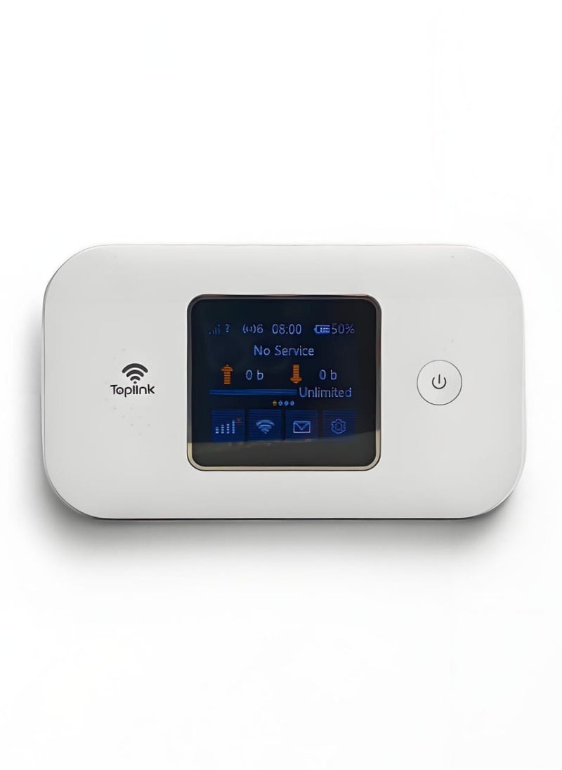 TOPLINK - MR57E eSIM WiFi Router, eSIM + Physical SIM, 4G  WiFi 6, 4600mAh Battery, 12 Users - Image 1